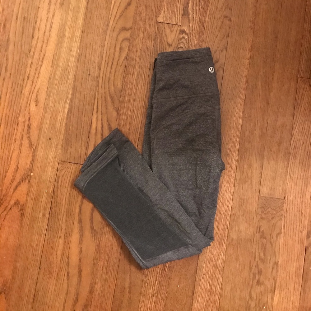 lululemon grey athletic high rise leggings size 2